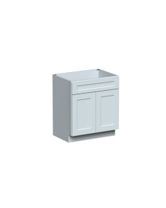 Dove Gray 2 Door 1 Drawer Vanity Base Cabinet - W30" X H34.5" X D21"