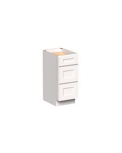 White Shaker Drawer Base Cabinet - W15" X H34.5" X D21"