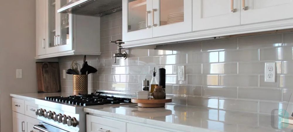 Chic Custom Kitchen Backsplash for White Cabinets