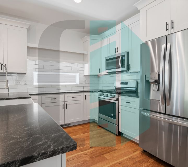 Create Elegant Contrast in White Kitchen