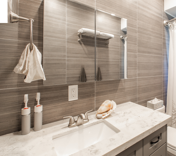 Modern bathroom vanity with marble top Modern bathroom vanity with marble top