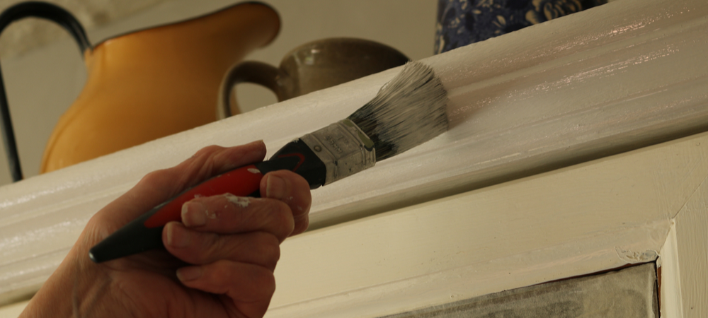 Painting crown molding