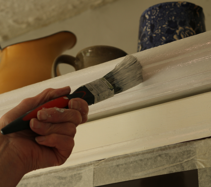 Painting crown molding