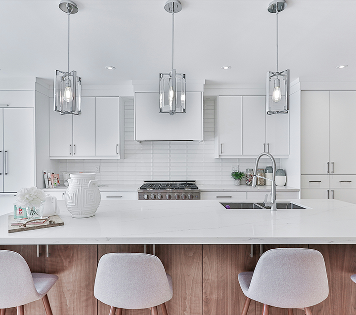 Slim Shaker Alabaster cabinets