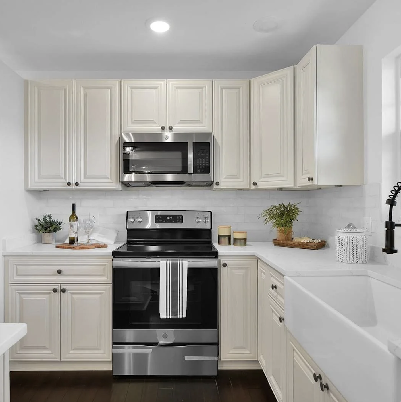 white cabinets countertops