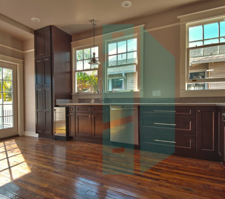 Distressed Finish Shaker Cabinets