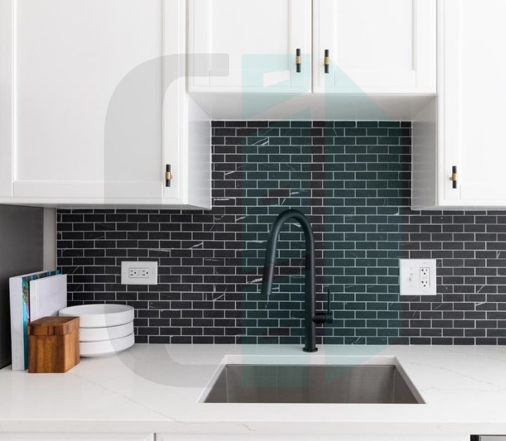 bold tiles for white backsplash kitchen
