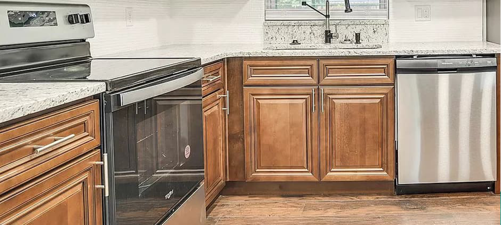RTA vs Cabinet Staining Comparison Side-by-side comparison of RTA cabinets vs cabinet staining durability