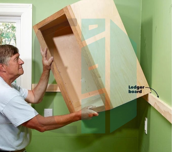 Hang Up Wall Cabinets Using Ledger Board