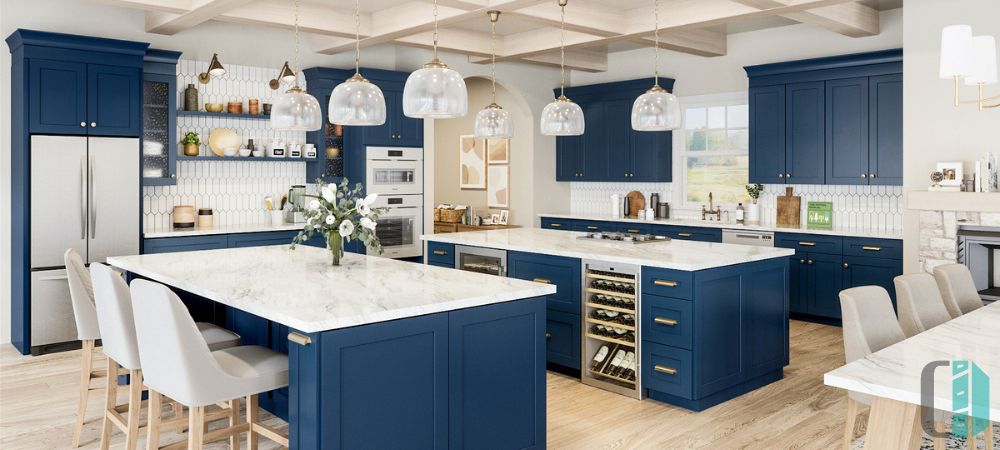 Dark Blue Kitchen Cabinets