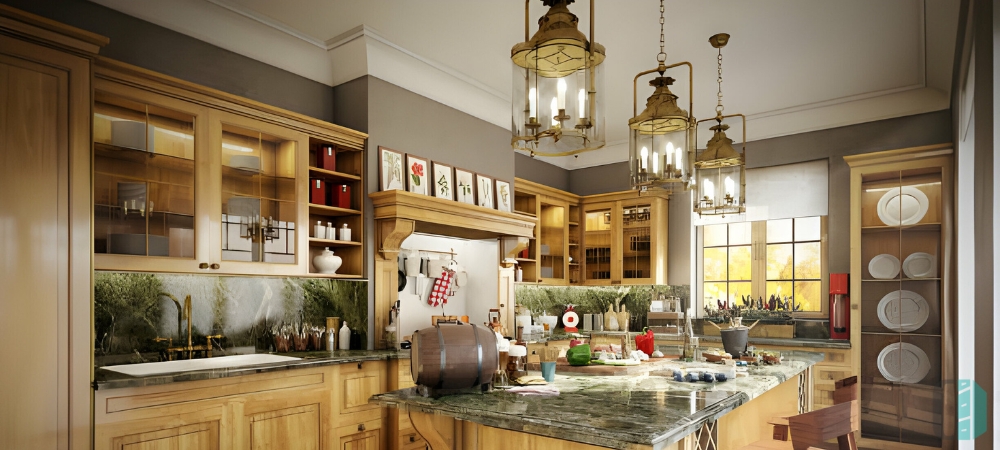 Luxury Kitchen with Retro Americana