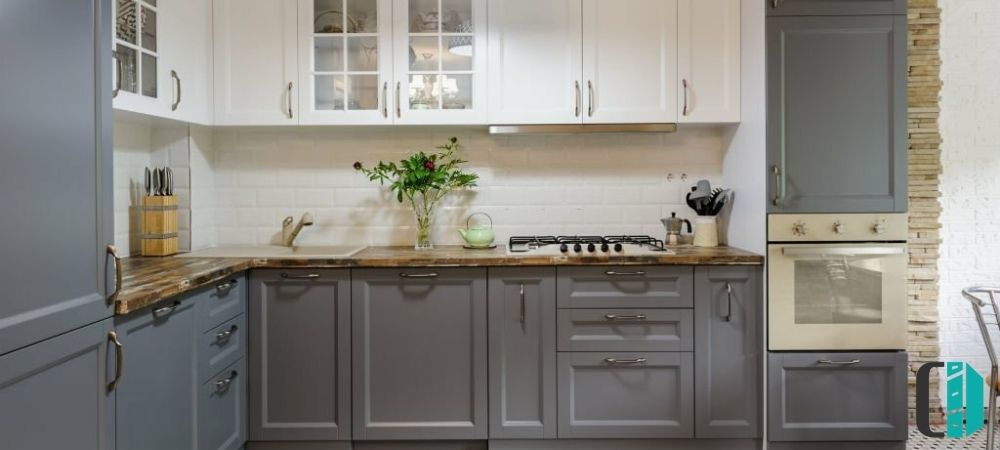 Mixing Light and Dark Gray Cabinets