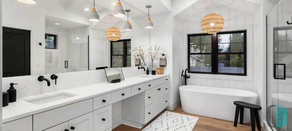 Black and White Bathroom Cabinets